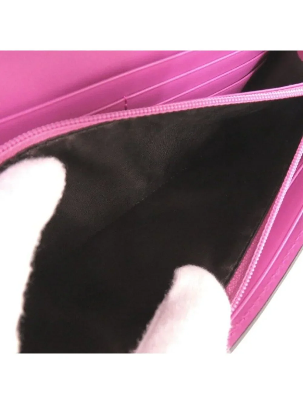 Gucci Guccissima Ribbon Motif Leather Purple Wallet